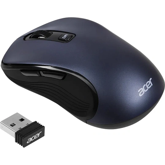 Мышь компьютерная Acer OMR306 черный/серый оптичес. 1600dpi/6but WLS USB
