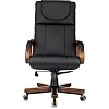 Кресло VB_ Бюрократ T-9933Walnut черный эко.кожа крестов. металл/дерево