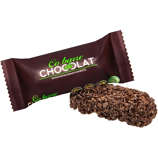 Конфеты Co barre de CHOCOLAT мультиз. ассор. с бел., темн. конд. гл.,2кг/уп