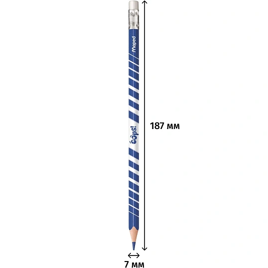 Карандаши цветные Maped COLOR'PEPS OOPS пластик,c ластиком,24цв/наб,832824