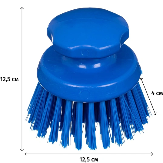 Щетка ручная FBK круглая скребковая жесткая D125мм синяя 54154-2