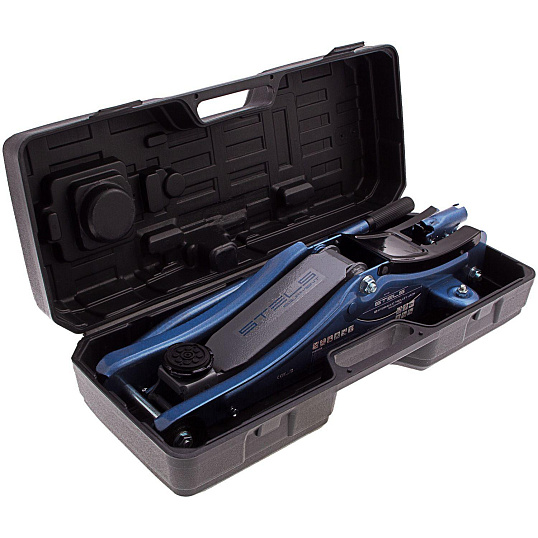 Домкрат гидрав подкат 2т Low Profile, 80-380 мм, в пласт. кейсе Stels 51130
