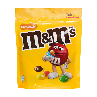 Драже M&M`s c арахисом и молочным шоколадом, 145г