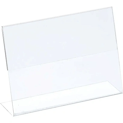 Ценникодержатель настольный д/инф. L-образный 70x50мм, горизонт.,20шт/уп.