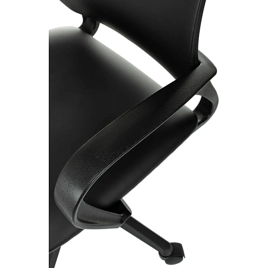 Кресло БР Комус Мебель Echair 396 LT, экокожа, черный, пластик