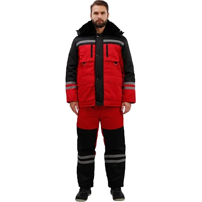 Костюм зимний муж з03-КПК крас/чер (р.60-62) 194-200