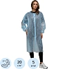 Халат на кнопках, (20 гр), р.XL ,голубой, (5 шт/упак)