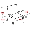 Конференц-кресло BN_TQ_Echair-806 VPU-1 кожзам бежевый, хром