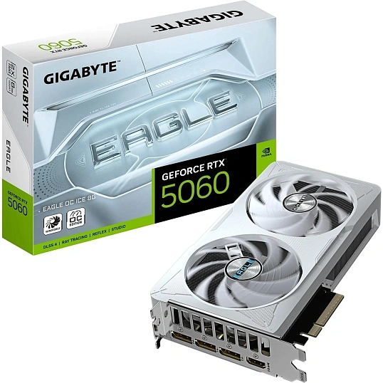 Видеокарта Gigabyte RTX5060 EAGLE OC ICE 8GB 3xDP(GV-N5060EAGLEOC ICE-8GD)