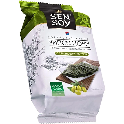 Чипсы-нори СЭНСОЙ Olive 4,5гx18шт/уп