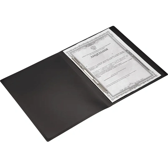 Скоросшиватель пластиковый с метал. скоросшивателем Attache 055S-E черный