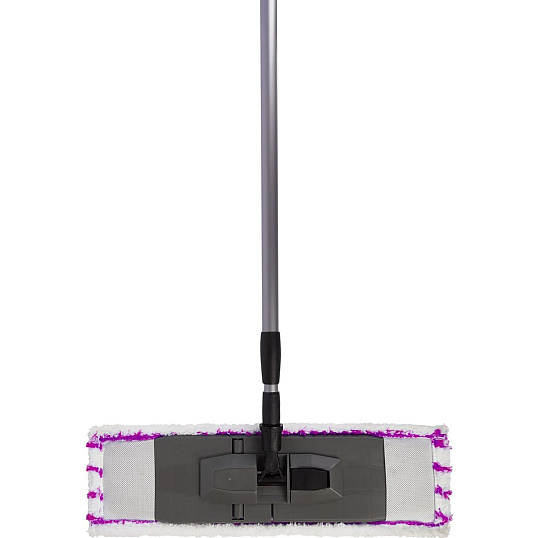 Швабра флаунд пласт 40х11 в сборе с насадк Soft микроф, телескоп.чер SV5102