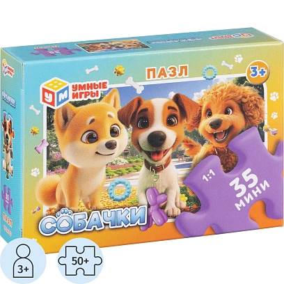 Пазл микс №13, классические в коробке. 35 эл-тов. Умные игры 32шт/уп