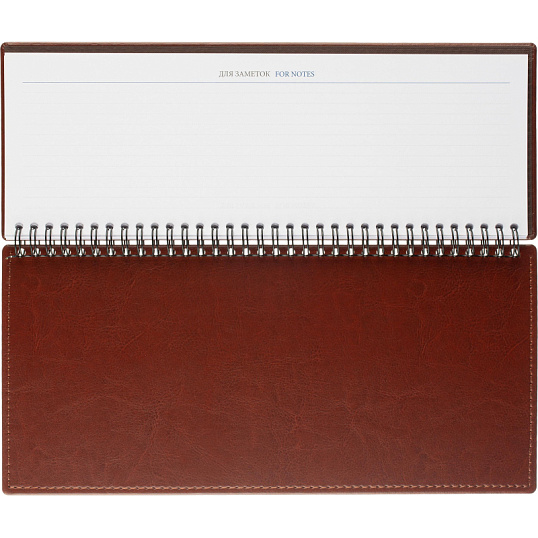 Планинг датированный 2026, коричн, 303х150 мм, 120стр, Agenda