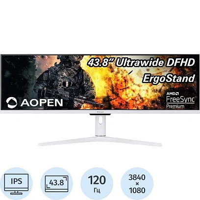 Монитор AOPEN (UM.MX1EE.P05)43,8''/4K UHD/IPS/120Hz/400cd/1ms/HDMI/DP