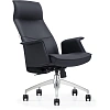Кресло ЮФК Комус Мебель Easy Chair 503, экокожа, черный, алюминий