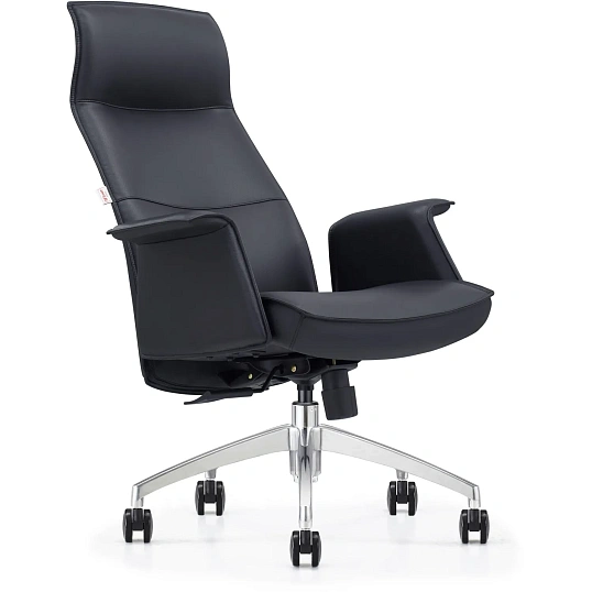Кресло ЮФК Комус Мебель Easy Chair 503, экокожа, черный, алюминий