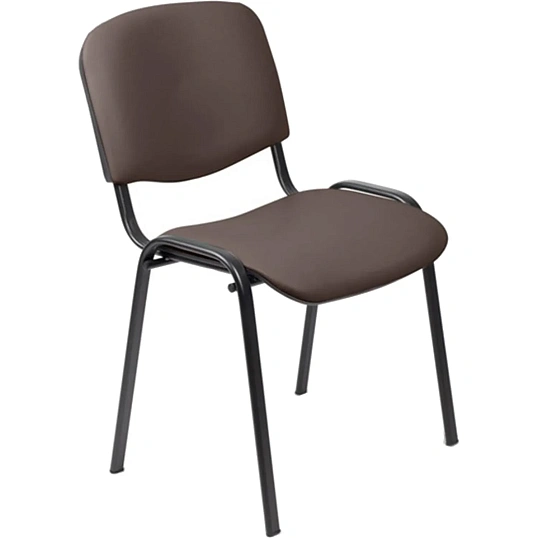 Стул UP_EChair Rio(ИЗО) чёрн, к/з коричневый Z10