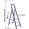 Стремянка Алюмет стальная окрашенная с алюминиевыми ступенями  5 ст. М8405