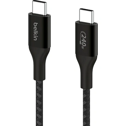 Кабель Belkin (CAB015bt2MBK)BoostCh.240W USB-C to USB-C Braided 2м. черный