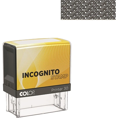 Штамп стандартный скрыв.текст *-ИНКОГНИТО Printer 30/L Incognito 47х18мм Co