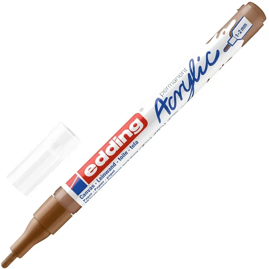 Маркер акриловый Edding 5300/919.кругл.нак. 1-2мм.Светло-коричневый/Hazel
