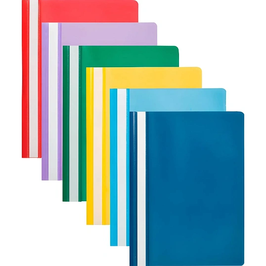 Скоросшиватель пластиковый A4 (100/110) син 10шт/уп Россия