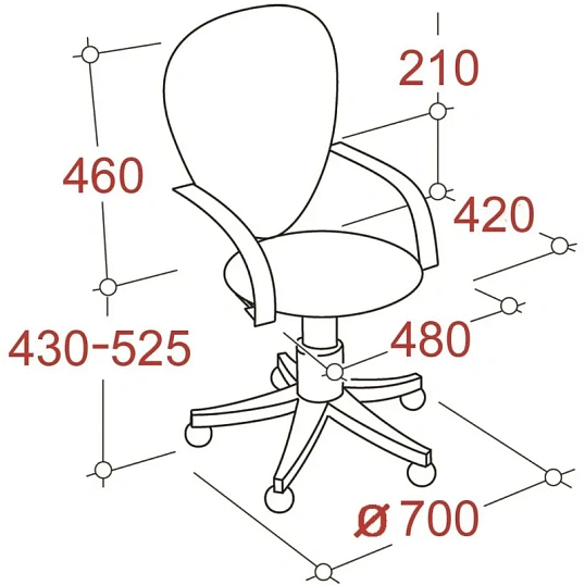Кресло VB_Echair-330 ТC ткань черный пластик