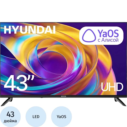 Телевизор Hyundai H-LED43BU7012, UHD, смарт (Яндекс ТВ)
