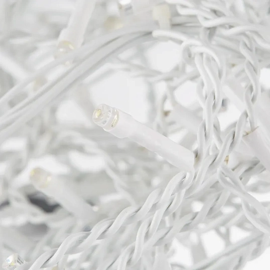 Гирлянда светодиодная сосулька 300л.LED бел,бел.каб 5.64х0.56м+1.5м Е96354
