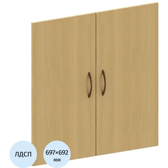 Двери MON_Канц низкие ДК32.10 ЛДСП (2шт. в уп.) 692х16x697 бук невский