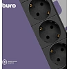 Сетевой фильтр Buro BU-SP1.8_USB_2A-B 1.8м (6 розеток) черный