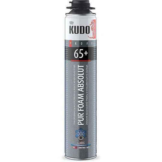 Пена монтажная проф Kudo Absolut Proff 65+ Arktica, зимняя, 1000 мл 54409