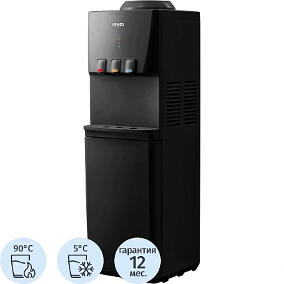 Кулер для воды VATTEN V46NKB напольный, компрессорный, черный, холодильник